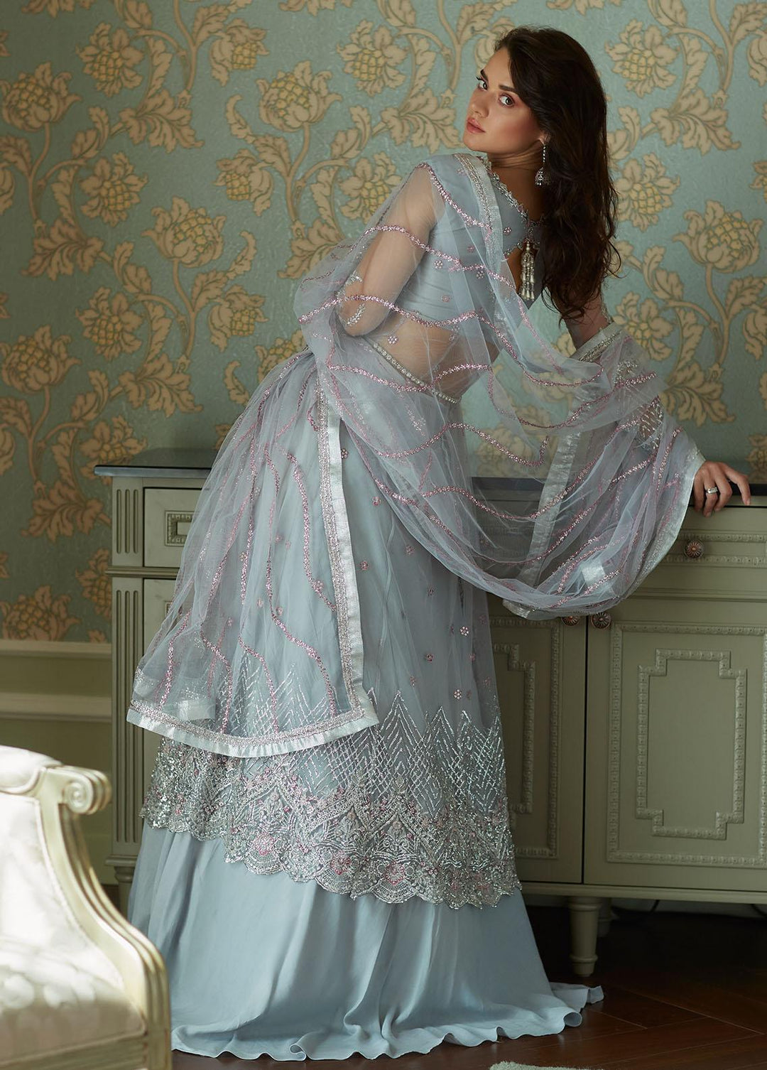 Amour By Mushq Embroidered  Suits Unstitched 4 Piece MQ23WD TDL23-07 Nora - Wedding Collection