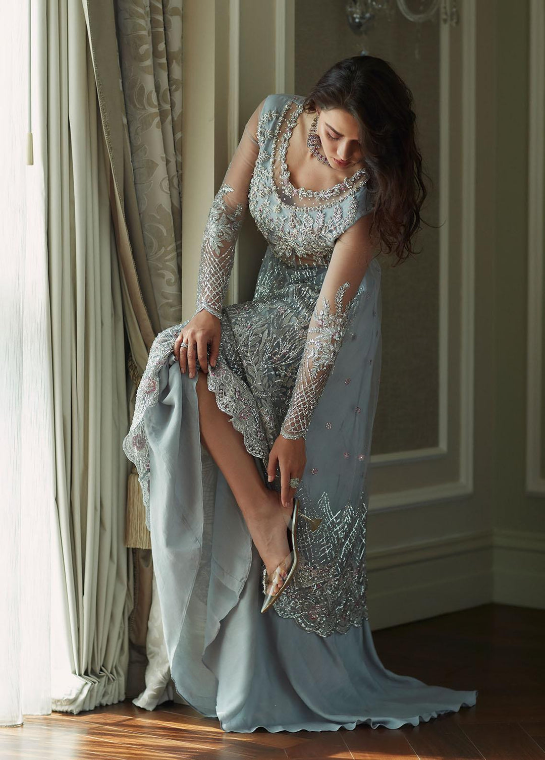 Amour By Mushq Embroidered  Suits Unstitched 4 Piece MQ23WD TDL23-07 Nora - Wedding Collection