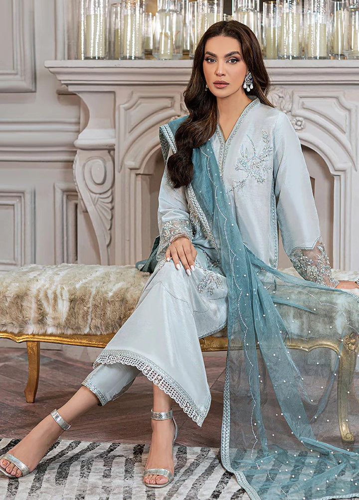Mushq Ready to Wear  Raw Silk 3 Piece Dress MQ22VR CRYSTALLINE SP22-05