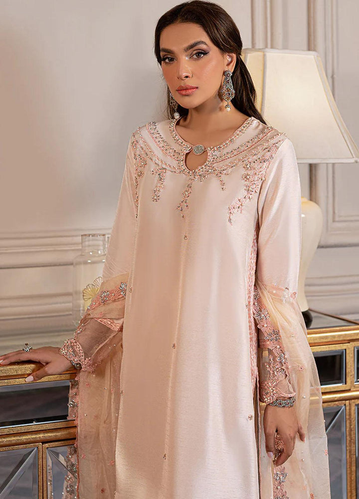 Mushq Ready to Wear  Raw Silk 3 Piece Dress MQ22VR THISTLE SP22-06