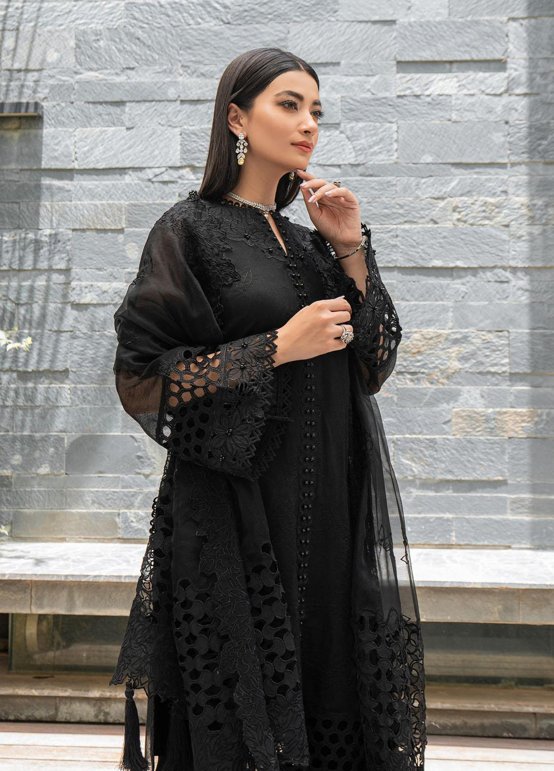 Mushq Ready to Wear  Cotton Net 3 Piece Dress MQ22ZN MMC22-03 RIYA