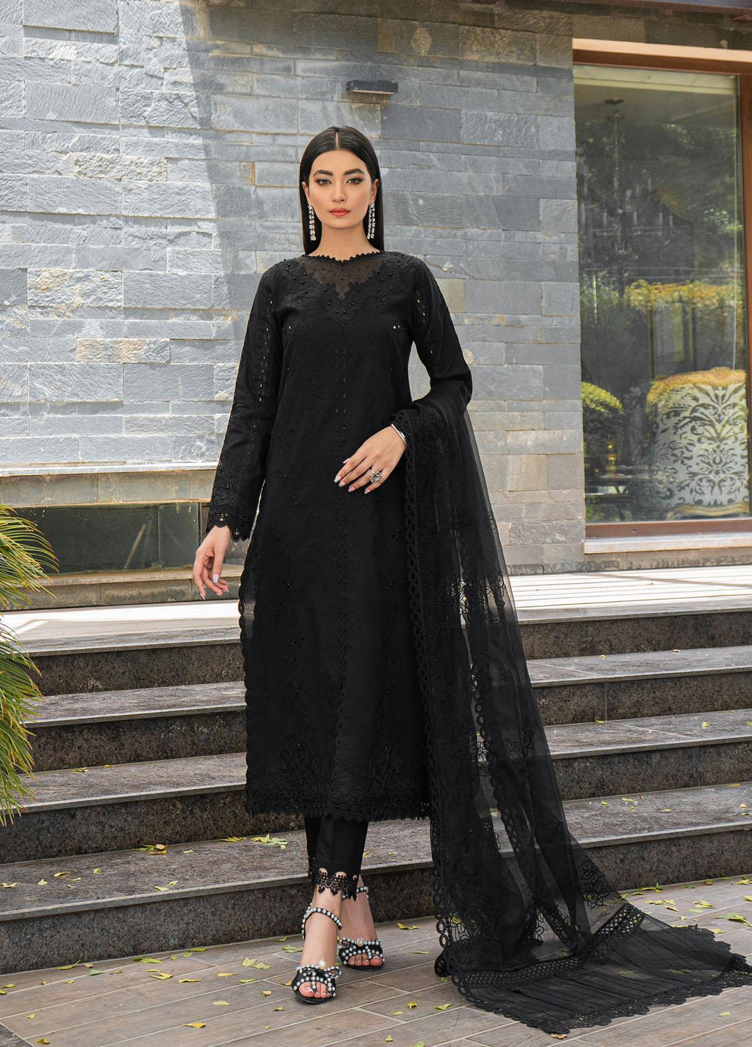Mushq Ready to Wear  Lawn 3 Piece Dress MQ22ZN MMC22-05 BLACK SAGE