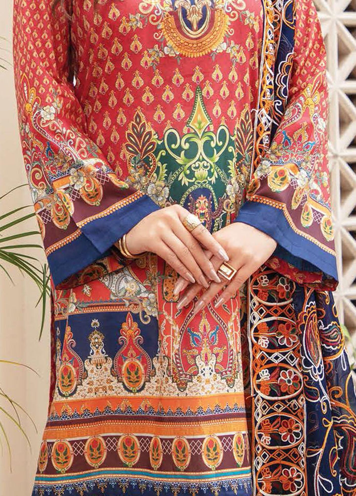 Muskan By Zebaish Embroidered Lawn Suits Unstitched 3 Piece ZSH21M 05 - Summer Collection