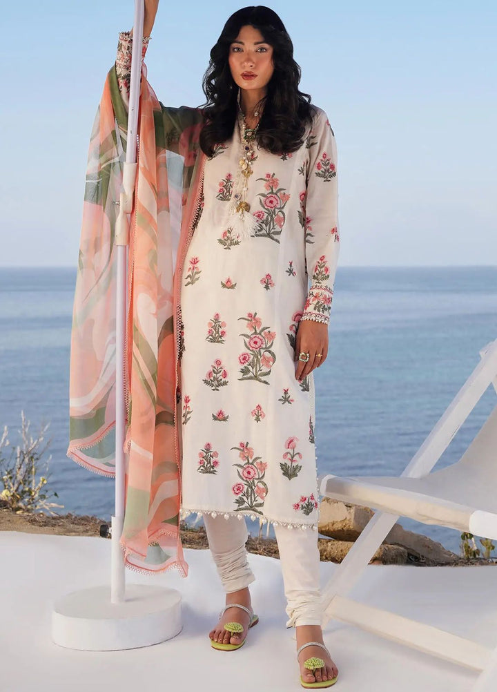 Muzlin By Sana Safinaz Embroidered Lawn Suits Unstitched 3 Piece SS24MZ 10A - Spring Summer Collection