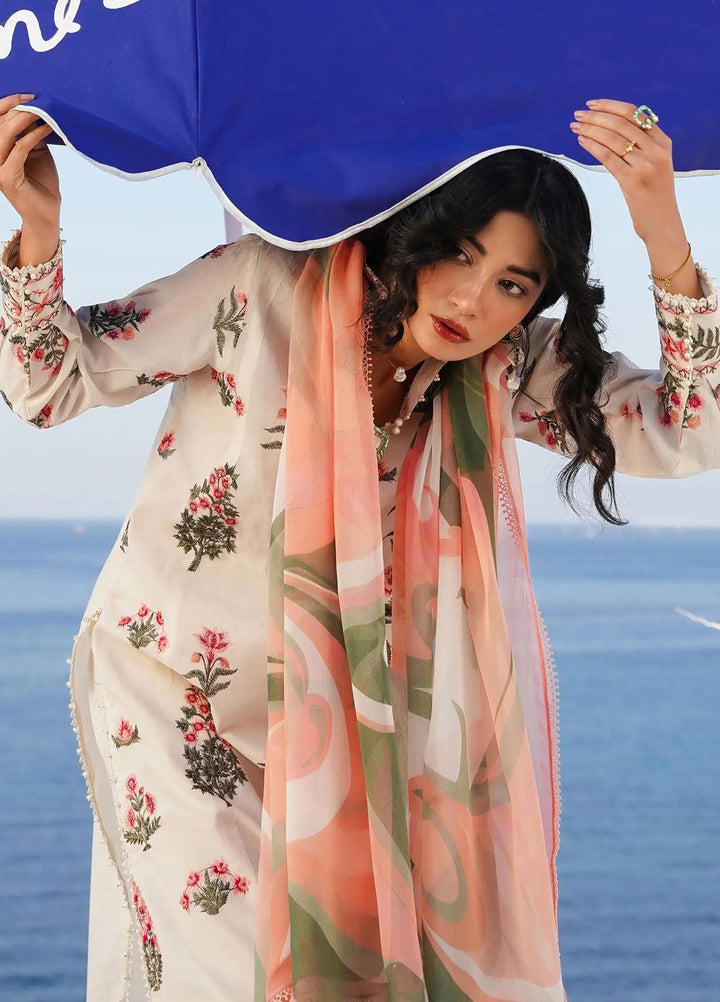 Muzlin By Sana Safinaz Embroidered Lawn Suits Unstitched 3 Piece SS24MZ 10A - Spring Summer Collection