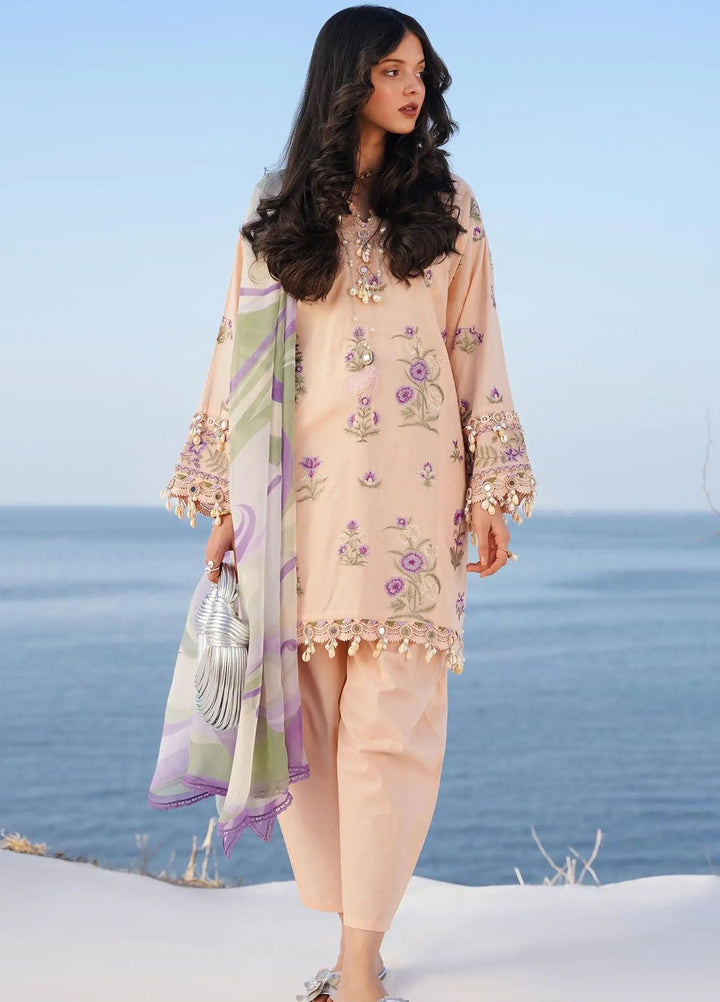 Muzlin By Sana Safinaz Embroidered Lawn Suits Unstitched 3 Piece SS24MZ 10B - Spring Summer Collection