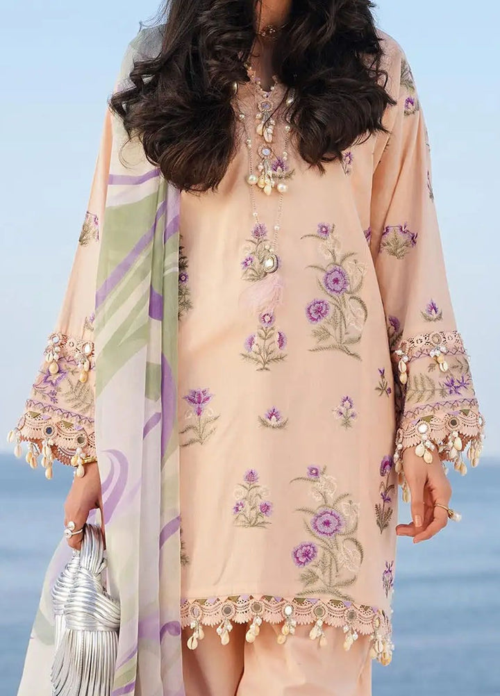 Muzlin By Sana Safinaz Embroidered Lawn Suits Unstitched 3 Piece SS24MZ 10B - Spring Summer Collection