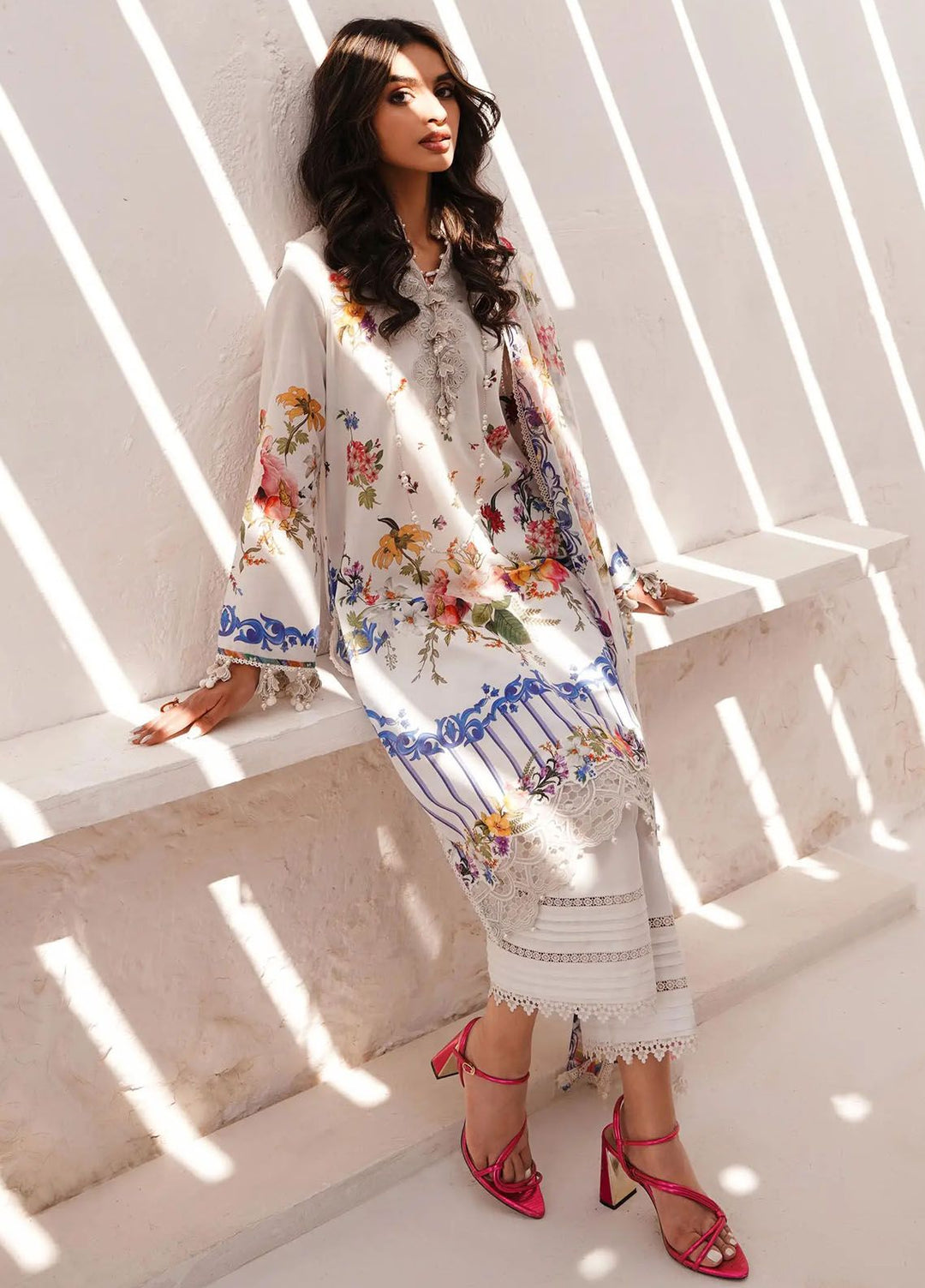 Muzlin By Sana Safinaz Embroidered Lawn Suits Unstitched 3 Piece SS24MZ 12A - Spring Summer Collection