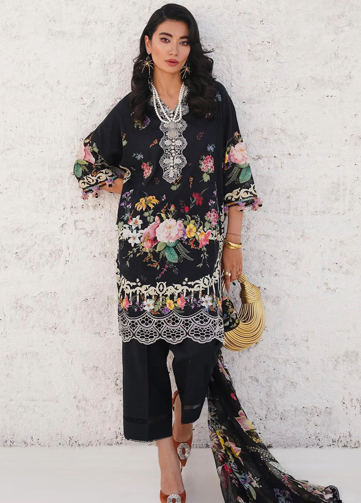 Muzlin By Sana Safinaz Embroidered Lawn Suits Unstitched 3 Piece SS24MZ 12B - Spring Summer Collection