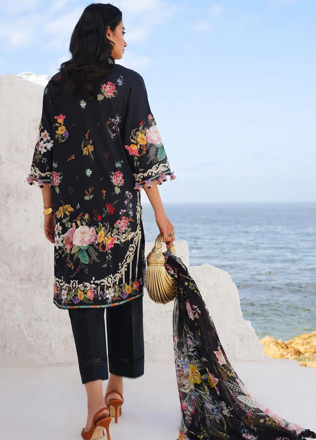 Muzlin By Sana Safinaz Embroidered Lawn Suits Unstitched 3 Piece SS24MZ 12B - Spring Summer Collection