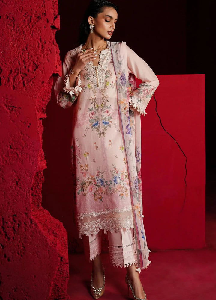 Muzlin By Sana Safinaz Embroidered Lawn Suits Unstitched 3 Piece SS24MZ 13A - Spring Summer Collection