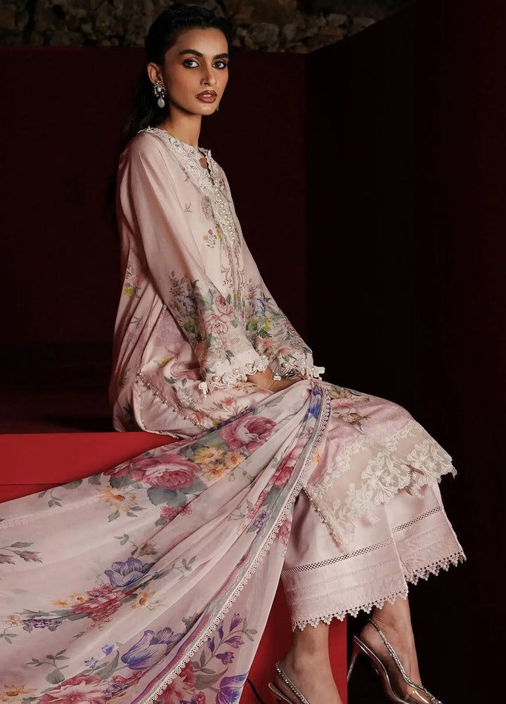 Muzlin By Sana Safinaz Embroidered Lawn Suits Unstitched 3 Piece SS24MZ 13A - Spring Summer Collection