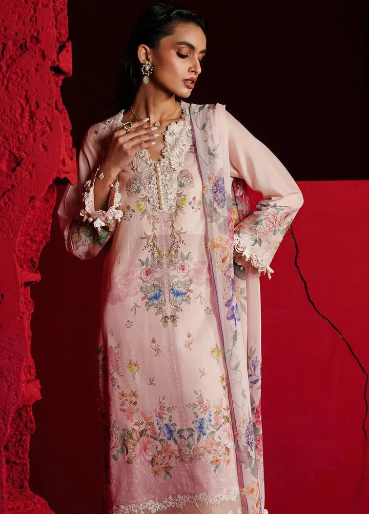 Muzlin By Sana Safinaz Embroidered Lawn Suits Unstitched 3 Piece SS24MZ 13A - Spring Summer Collection