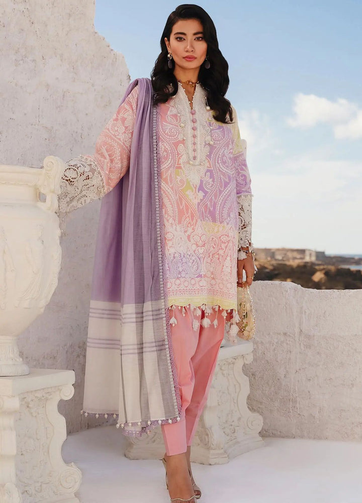 Muzlin By Sana Safinaz Embroidered Lawn Suits Unstitched 3 Piece SS24MZ 15A - Spring Summer Collection