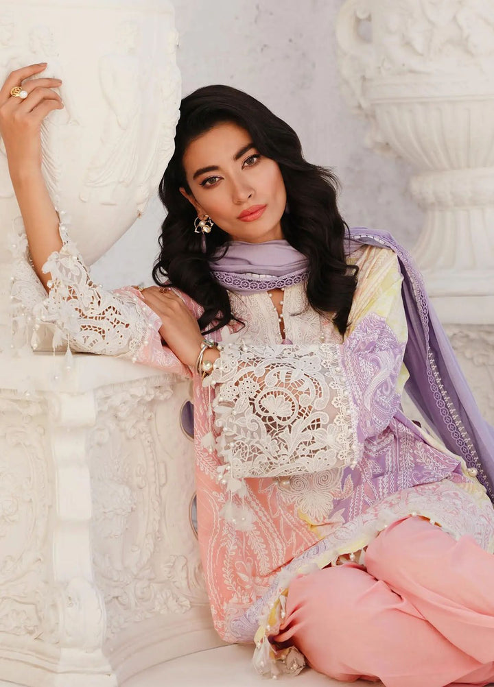 Muzlin By Sana Safinaz Embroidered Lawn Suits Unstitched 3 Piece SS24MZ 15A - Spring Summer Collection