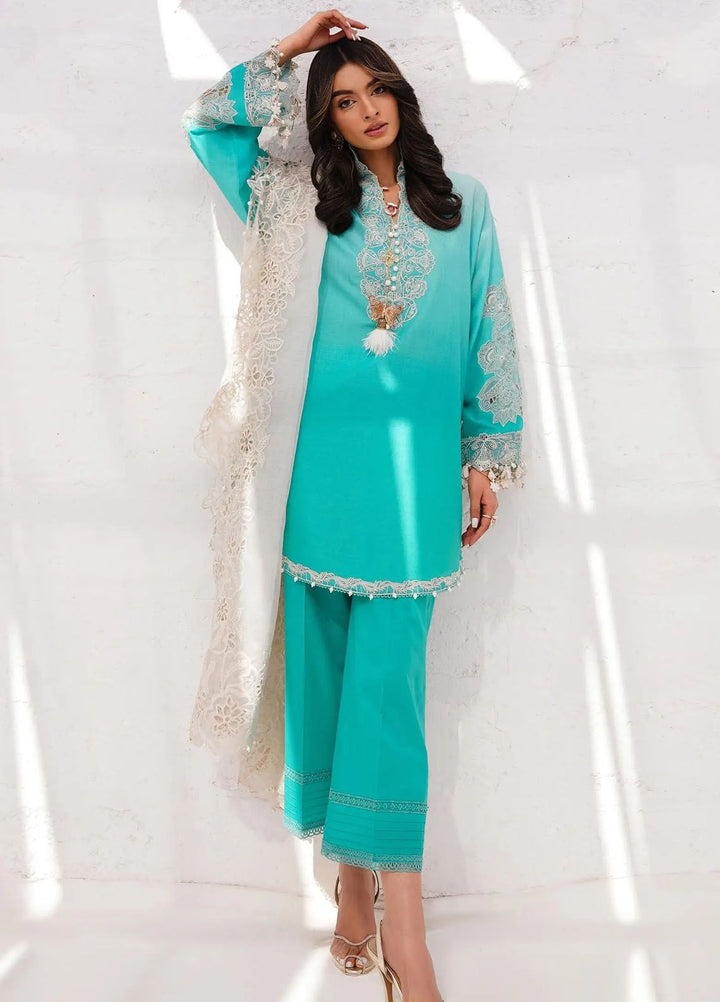 Muzlin By Sana Safinaz Embroidered Lawn Suits Unstitched 3 Piece SS24MZ 17B - Spring Summer Collection