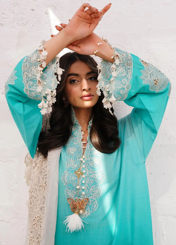 Muzlin By Sana Safinaz Embroidered Lawn Suits Unstitched 3 Piece SS24MZ 17B - Spring Summer Collection