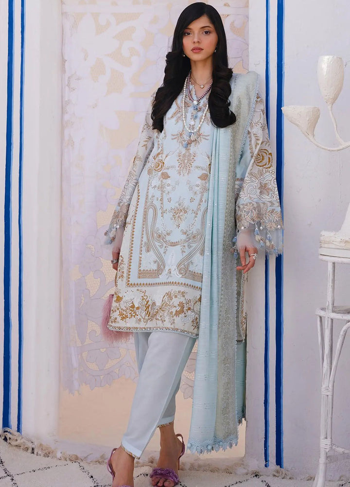 Muzlin By Sana Safinaz Embroidered Lawn Suits Unstitched 3 Piece SS24MZ 18B - Spring Summer Collection