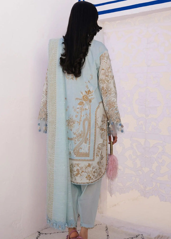 Muzlin By Sana Safinaz Embroidered Lawn Suits Unstitched 3 Piece SS24MZ 18B - Spring Summer Collection