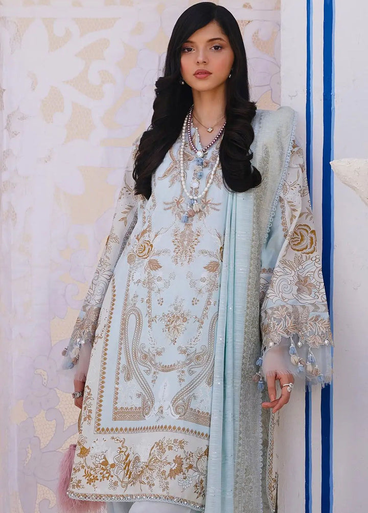 Muzlin By Sana Safinaz Embroidered Lawn Suits Unstitched 3 Piece SS24MZ 18B - Spring Summer Collection