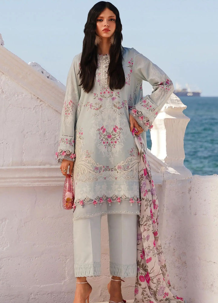 Muzlin By Sana Safinaz Embroidered Lawn Suits Unstitched 3 Piece SS24MZ 19B - Spring Summer Collection