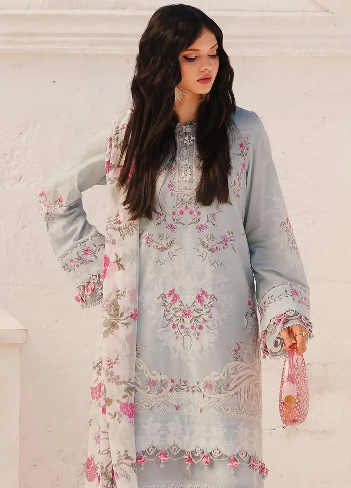 Muzlin By Sana Safinaz Embroidered Lawn Suits Unstitched 3 Piece SS24MZ 19B - Spring Summer Collection