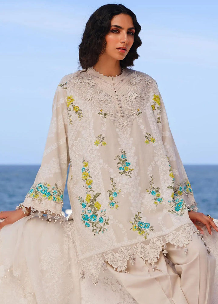 Muzlin By Sana Safinaz Embroidered Lawn Suits Unstitched 3 Piece SS24MZ 20A - Spring Summer Collection