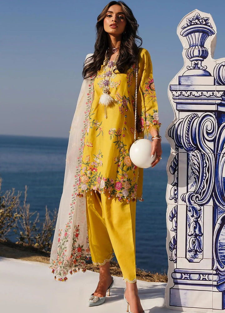 Muzlin By Sana Safinaz Embroidered Lawn Suits Unstitched 3 Piece SS24MZ 2A - Spring Summer Collection