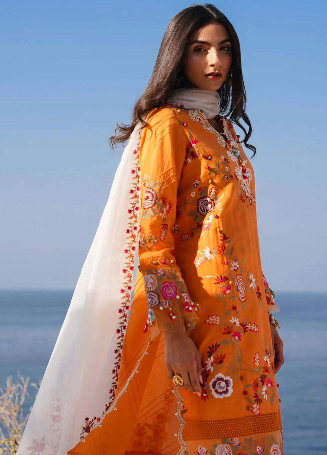 Muzlin By Sana Safinaz Embroidered Lawn Suits Unstitched 3 Piece SS24MZ 2B - Spring Summer Collection