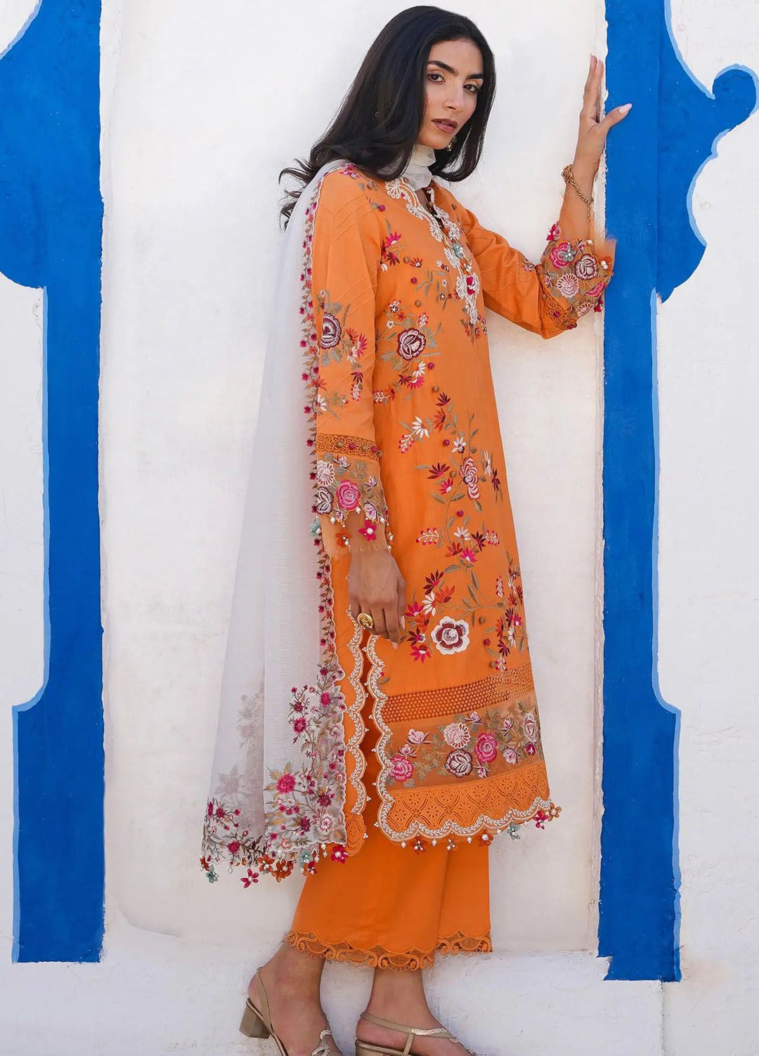 Muzlin By Sana Safinaz Embroidered Lawn Suits Unstitched 3 Piece SS24MZ 2B - Spring Summer Collection