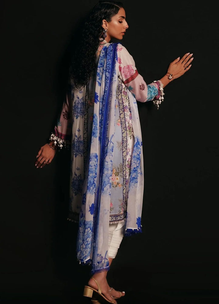 Muzlin By Sana Safinaz Embroidered Lawn Suits Unstitched 3 Piece SS24MZ 3A - Spring Summer Collection