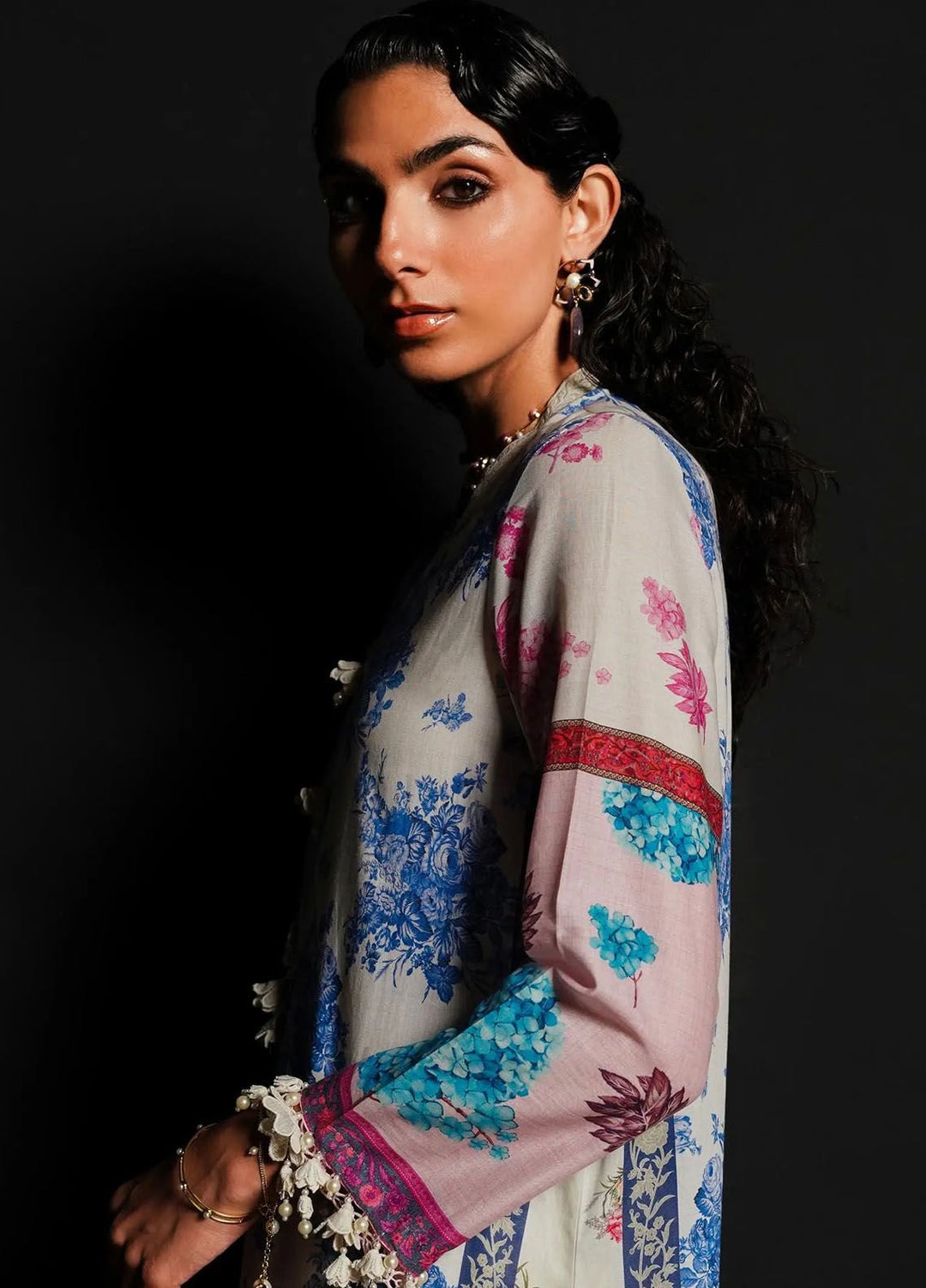 Muzlin By Sana Safinaz Embroidered Lawn Suits Unstitched 3 Piece SS24MZ 3A - Spring Summer Collection