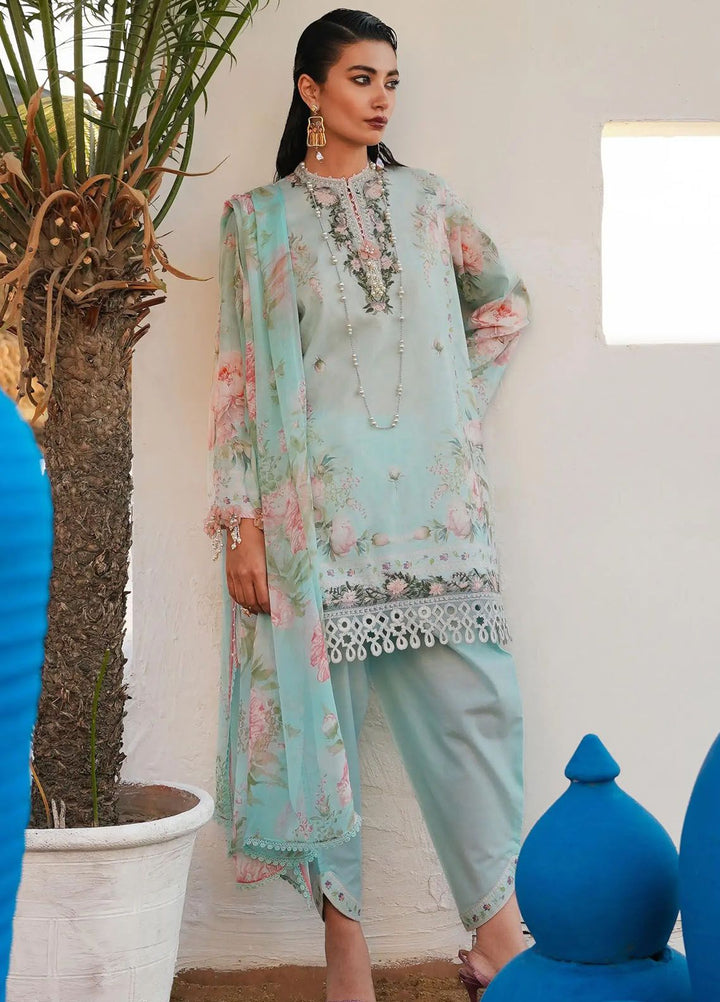 Muzlin By Sana Safinaz Embroidered Lawn Suits Unstitched 3 Piece SS24MZ 4A - Spring Summer Collection