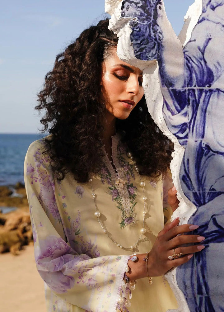 Muzlin By Sana Safinaz Embroidered Lawn Suits Unstitched 3 Piece SS24MZ 4B - Spring Summer Collection