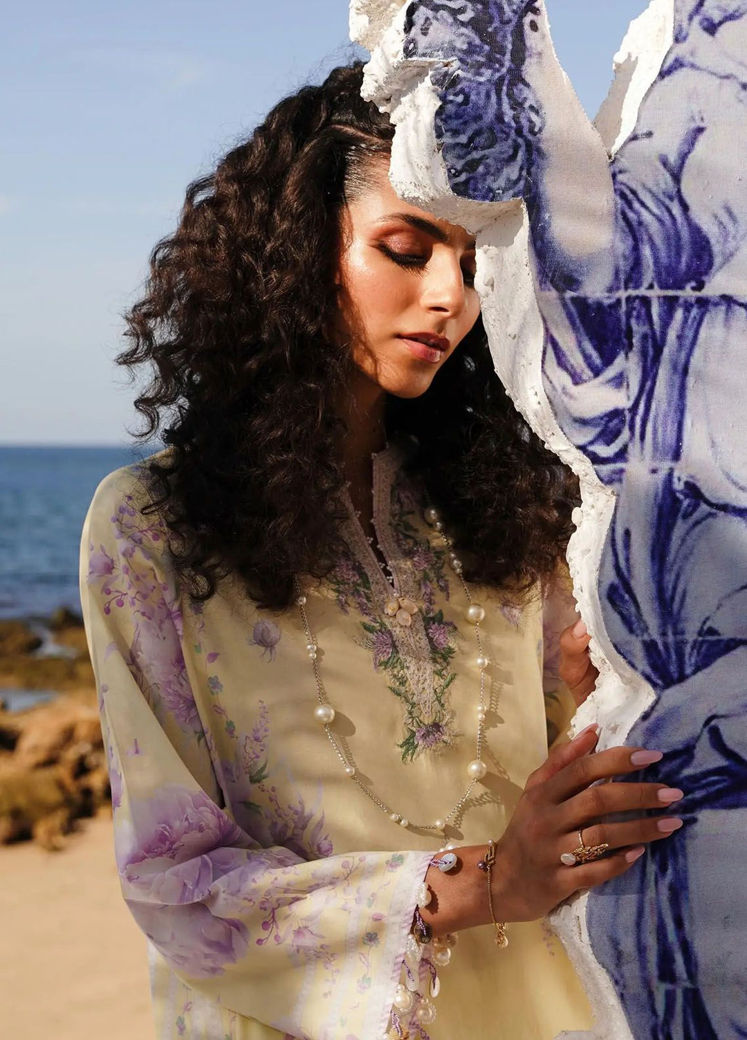 Muzlin By Sana Safinaz Embroidered Lawn Suits Unstitched 3 Piece SS24MZ 4B - Spring Summer Collection