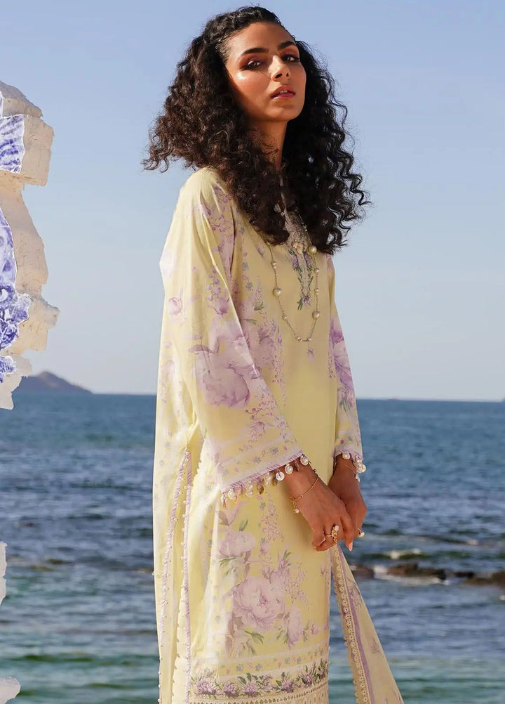 Muzlin By Sana Safinaz Embroidered Lawn Suits Unstitched 3 Piece SS24MZ 4B - Spring Summer Collection