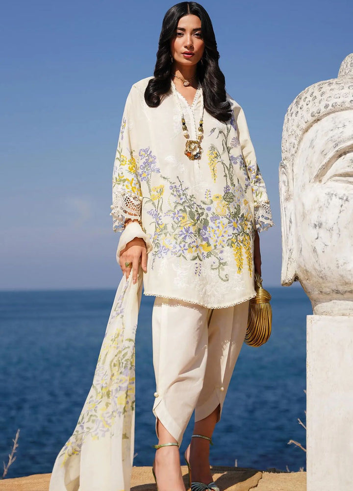 Muzlin By Sana Safinaz Embroidered Lawn Suits Unstitched 3 Piece SS24MZ 6A - Spring Summer Collection
