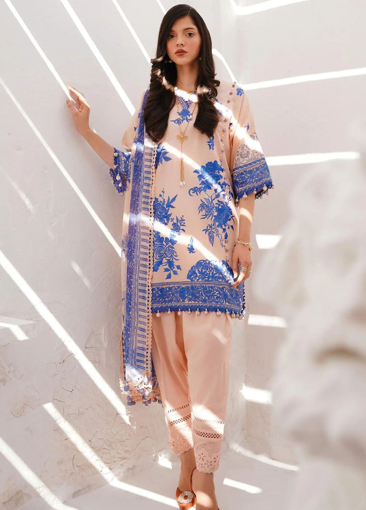Muzlin By Sana Safinaz Embroidered Lawn Suits Unstitched 3 Piece SS24MZ 7B - Spring Summer Collection