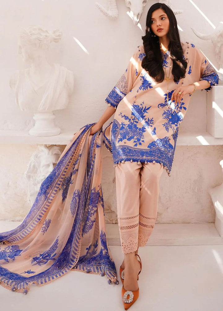 Muzlin By Sana Safinaz Embroidered Lawn Suits Unstitched 3 Piece SS24MZ 7B - Spring Summer Collection