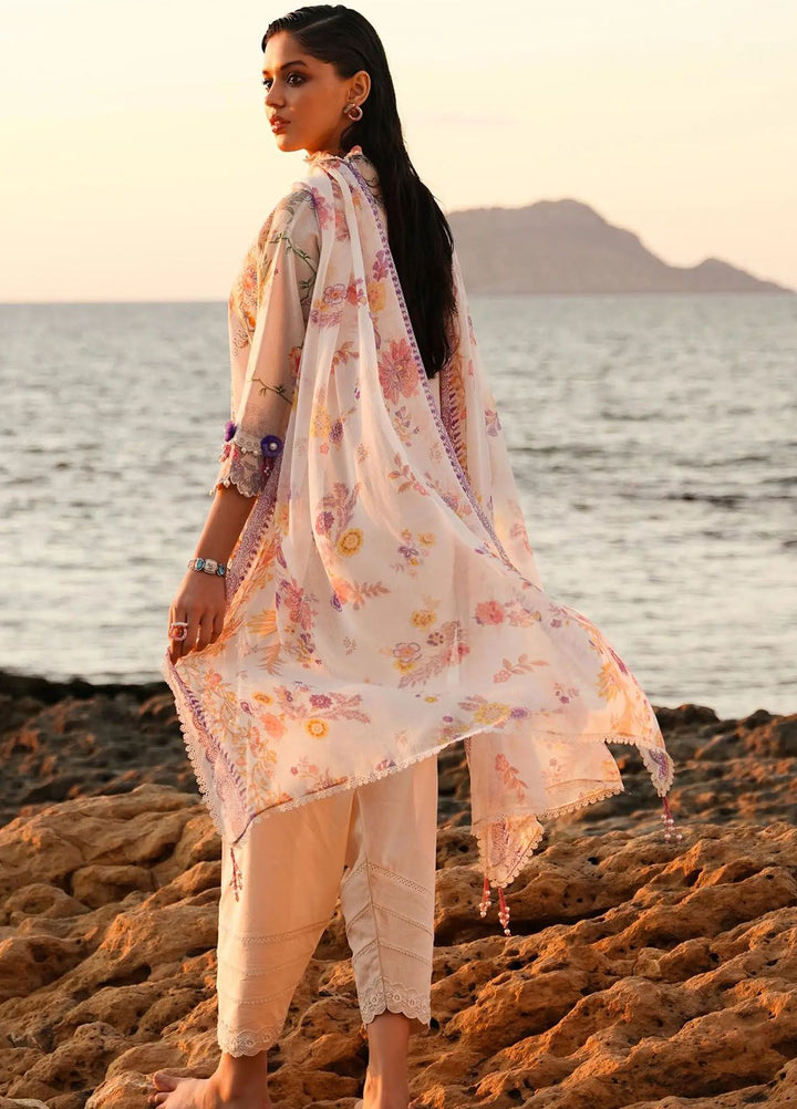 Muzlin By Sana Safinaz Embroidered Lawn Suits Unstitched 3 Piece SS24MZ 8A - Spring Summer Collection