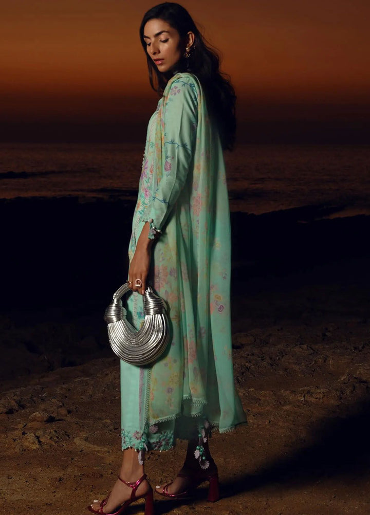 Muzlin By Sana Safinaz Embroidered Lawn Suits Unstitched 3 Piece SS24MZ 8B - Spring Summer Collection