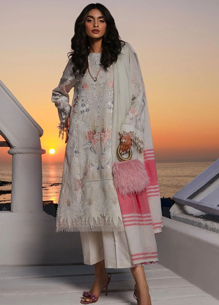 Muzlin By Sana Safinaz Embroidered Lawn Suits Unstitched 3 Piece SS24MZ 9A - Spring Summer Collection