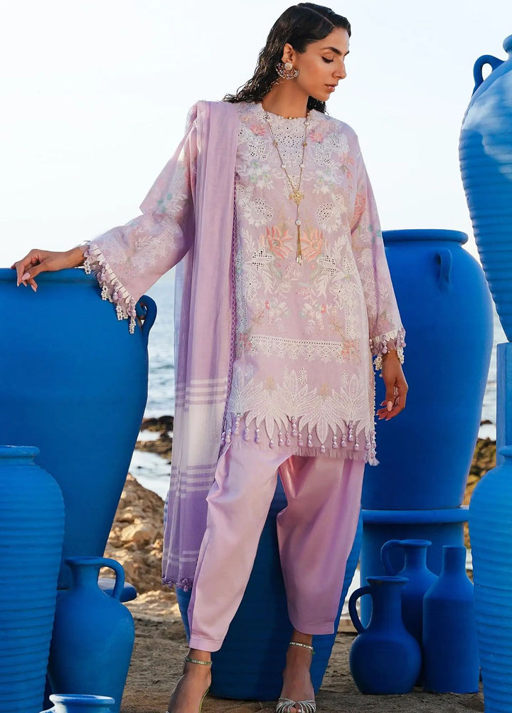 Muzlin By Sana Safinaz Embroidered Lawn Suits Unstitched 3 Piece SS24MZ 9B - Spring Summer Collection