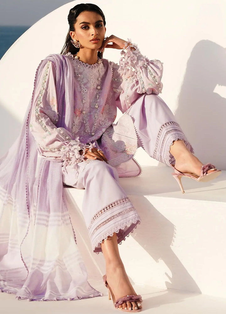 Muzlin By Sana Safinaz Embroidered Lawn Suits Unstitched 3 Piece SS24MZ 9B - Spring Summer Collection