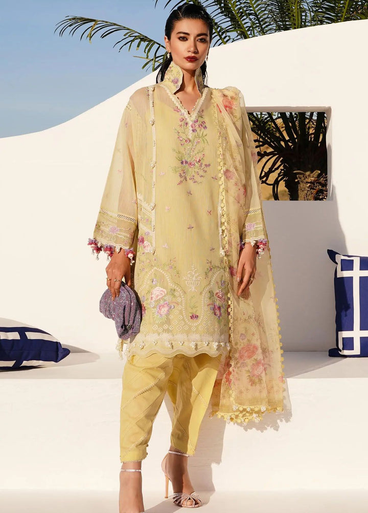 Muzlin By Sana Safinaz Embroidered Net Suits Unstitched 3 Piece SS24MZ 5B - Spring Summer Collection
