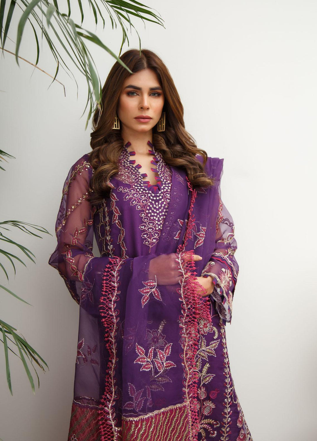 Myra By Suveez Embroidered Organza Suits Unstitched 3 Piece SZ22MR Dazzle - Premium Collection