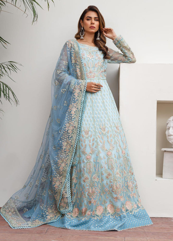 Myra By Suveez Embroidered Net Suits Unstitched 3 Piece SZ22MR Rogue - Premium Collection