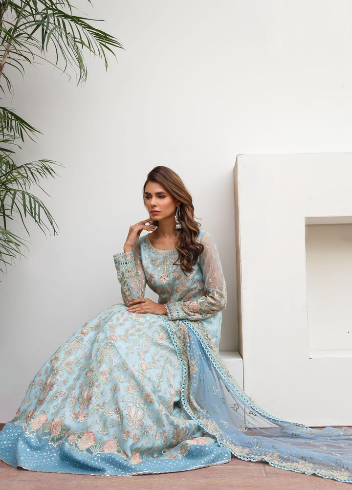 Myra By Suveez Embroidered Net Suits Unstitched 3 Piece SZ22MR Rogue - Premium Collection