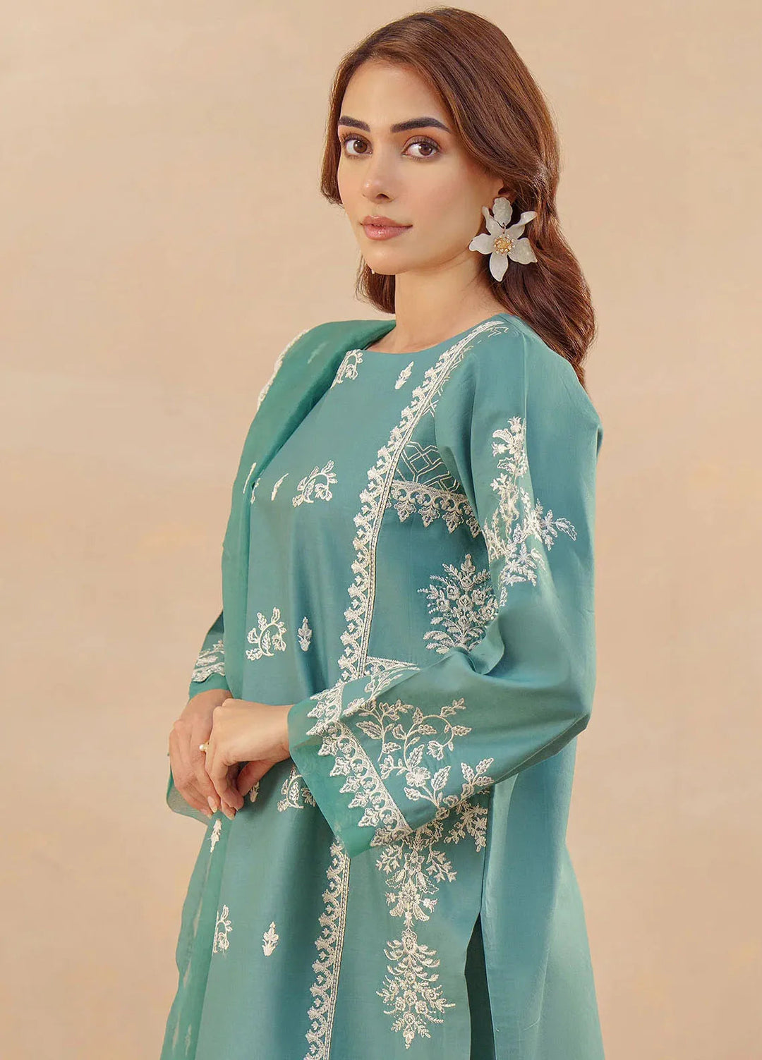 Mystic Motifs By Hana Pret Embroidered Cotton 3 Piece Suit Guzel