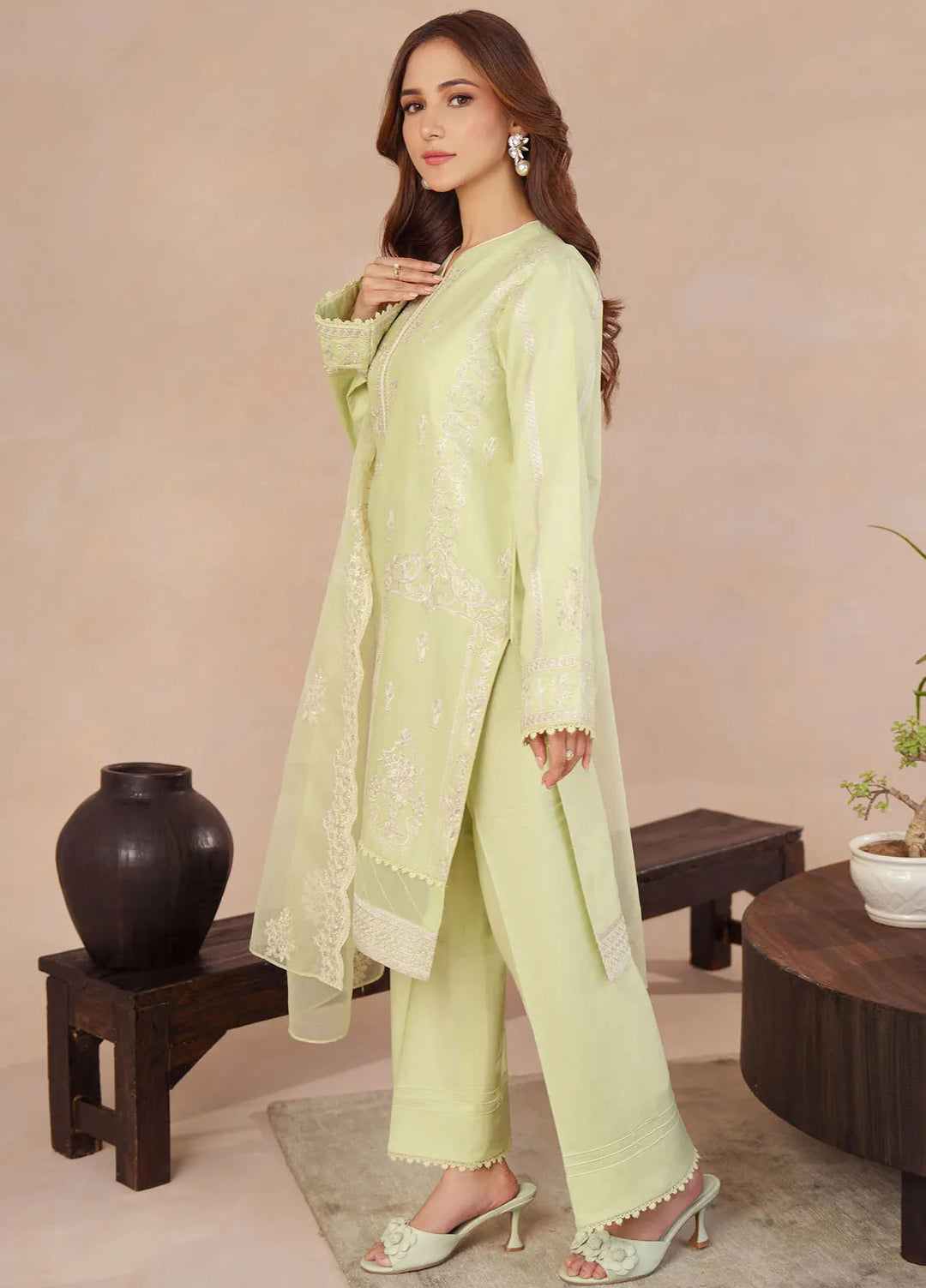 Mystic Motifs By Hana Pret Embroidered Cotton 3 Piece Suit Lale